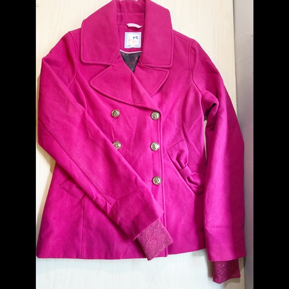 NWOT Tommy Hilfiger Double-Breasted Bow Pea Coat - Picture 4 of 7